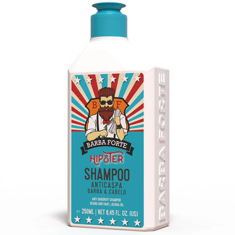 SHAMPOO ANTICASPA HIPSTER BARBA E CABELO 250ML BARBA FORTE