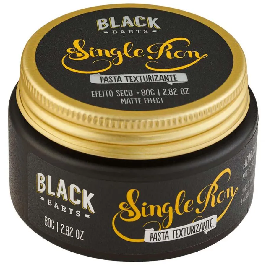 POMADA MODELADORA MATTE EFEITO SECO SINGLE RON 80G BLACK BARTS