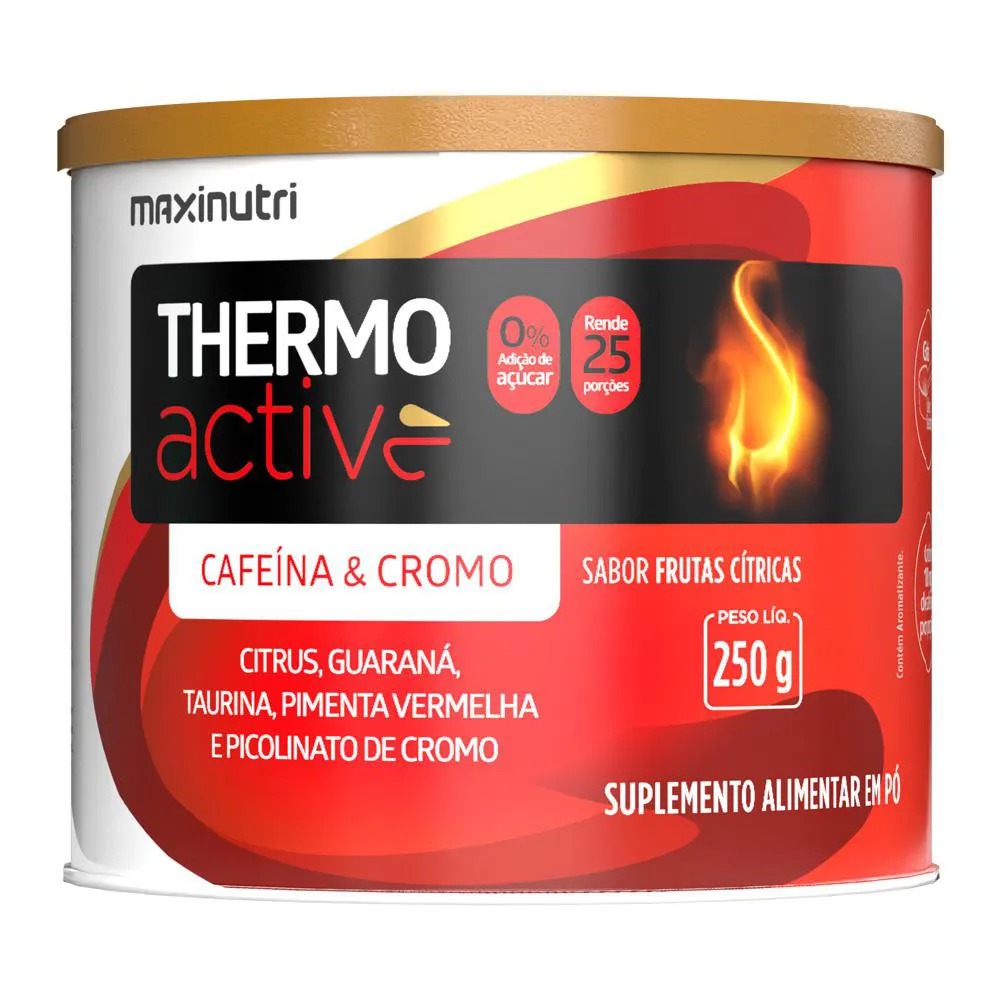 TERMOGêNICO THERMO ACTIVE 250G SABOR FRUTAS CíTRICAS MAXINUTRI