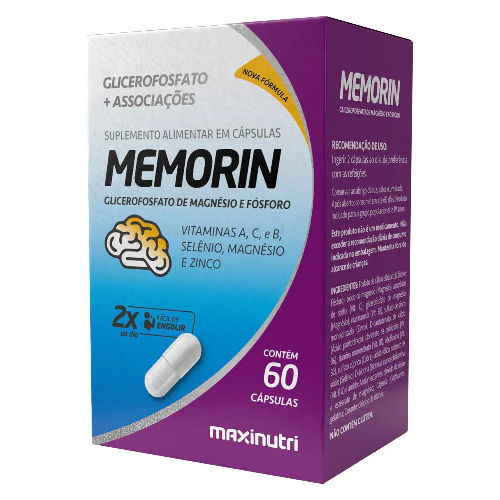 MEMORIN FOSFORO + VITAMINAS 60 CAPSULAS MAXINUTRI
