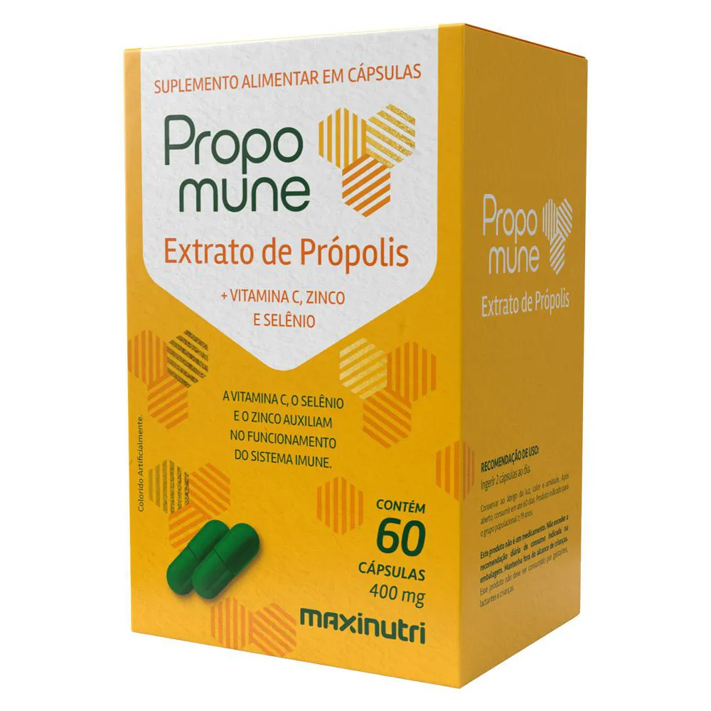 PROPOMUNE EXTRATO PRóPOLIS + VITAMINA C 60 CAPS MAXINUTRI