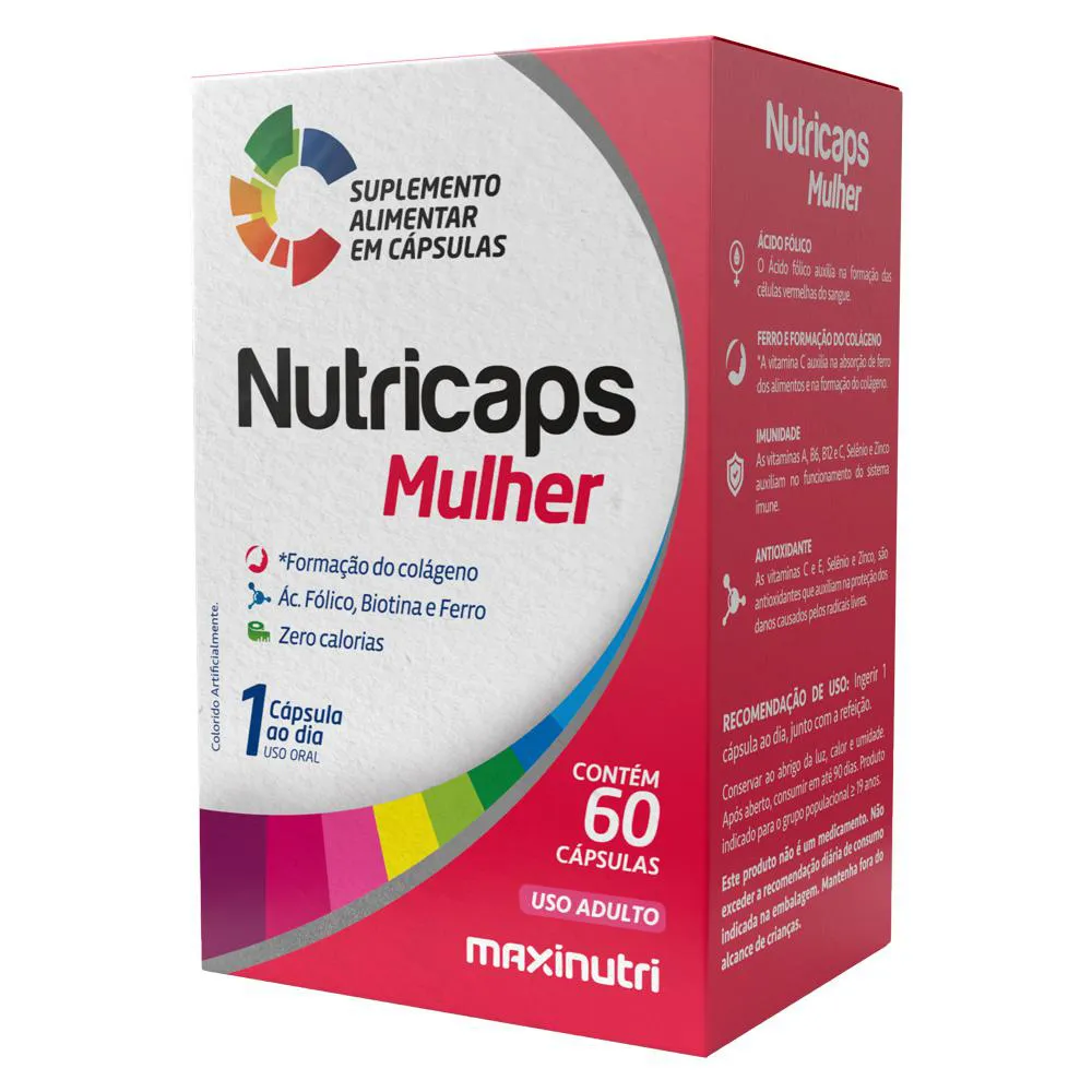NUTRICAPS MULHER POLIVITAMINICO 60 CAPSULAS MAXINUTRI