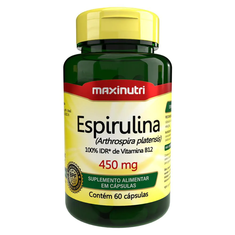 ESPIRULINA 450MG 60 CáPSULAS MAXINUTRI