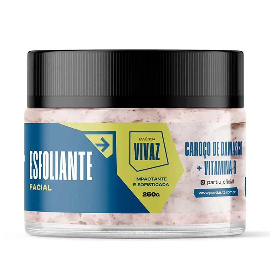 ESFOLIANTE FACIAL VIVAZ 250G CAROçO DE DAMASCO ANTIOXIDANTE PARTIU