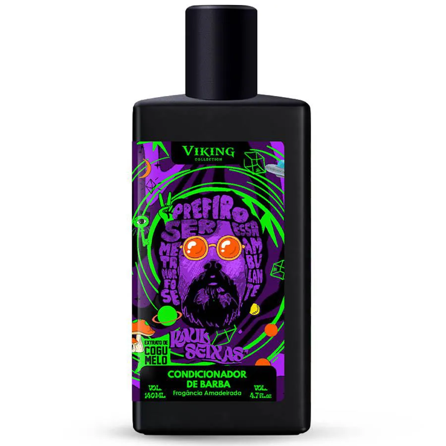 CONDICIONADOR DE BARBA RAUL SEIXAS AMADEIRADO COM EXTRATO DE COGUMELO 140ML VIKING