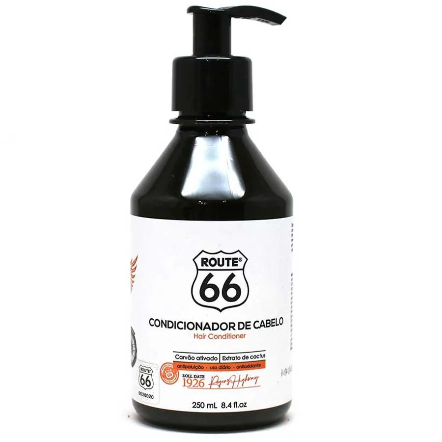 CONDICIONADOR DE CABELO ROUTE 66 ANTIPOLUIçãO COM CARVãO ATIVADO 250ML VIKING