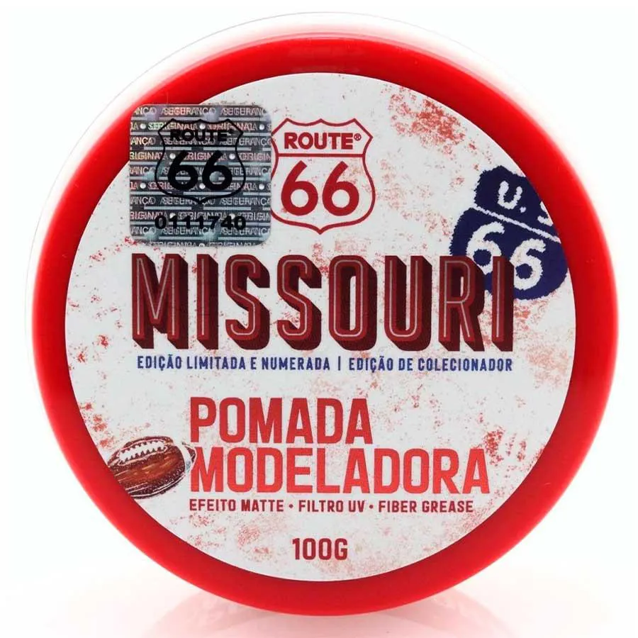 POMADA MODELADORA MISSOURI ROUTE 66 EFEITO MATTE FILTRO UV 100G VIKING