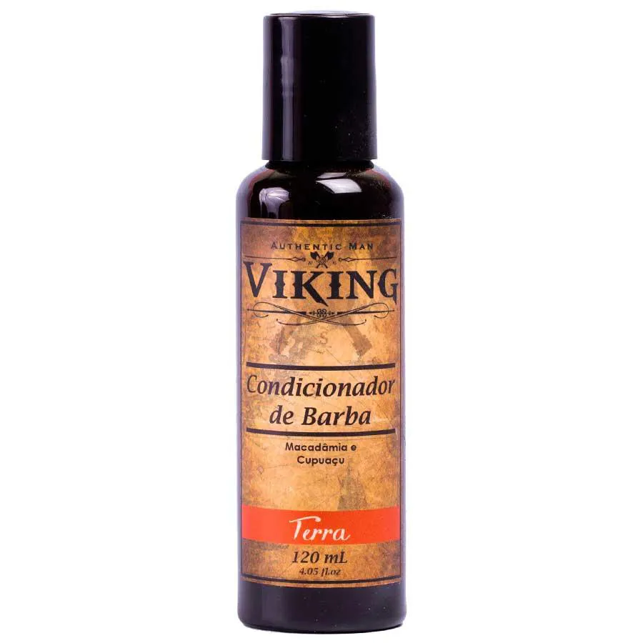 CONDICIONADOR DE BARBA TERRA MACADâMIA E CUPUAçU 120ML VIKING