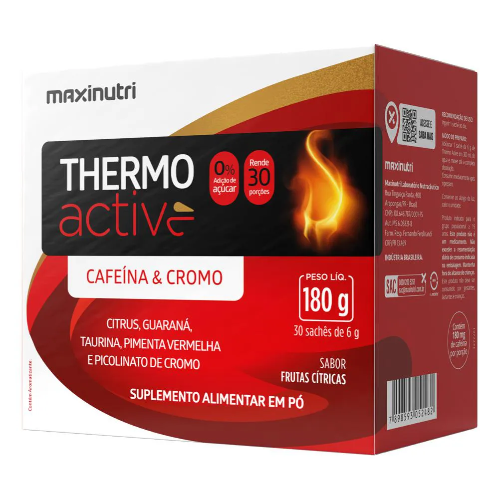 TERMOGêNICO THERMOACTIVE SACHE FRUTAS CíTRICAS MAXINUTRI
