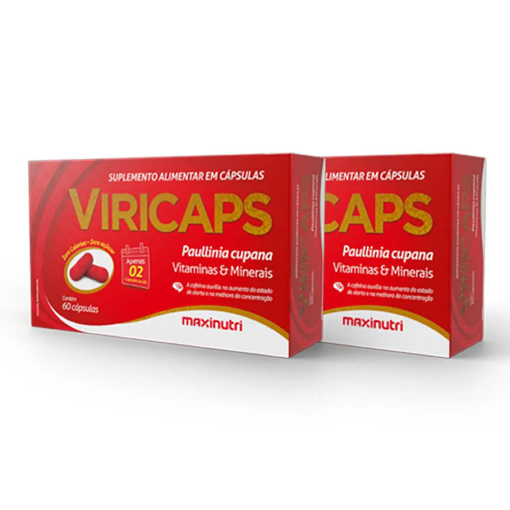 KIT 2 VIRICAPS POLIVITAMíNICO ENERGéTICO 60 CAPS MAXINUTRI