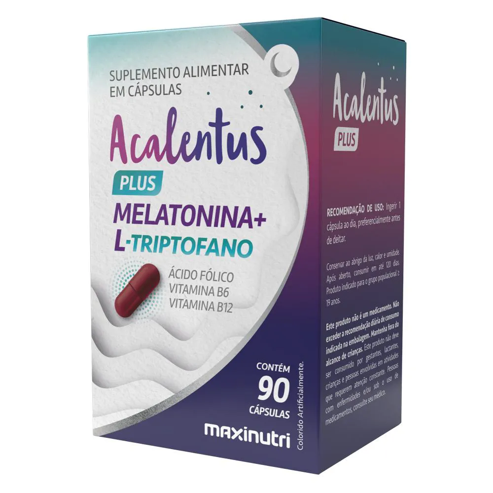 ACALENTUS PLUS MELATONINA + L TRIPTOFANO 90 CáPS MAXINUTRI