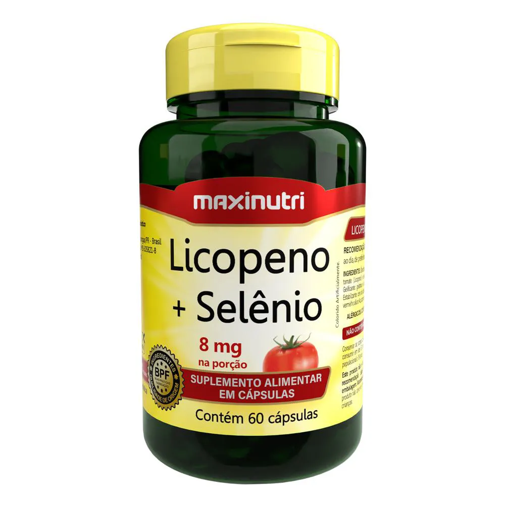 LICOPENO + SELENIO ANTI OXIDANTE 500MG 60 CAPSULAS MAXINUTRI