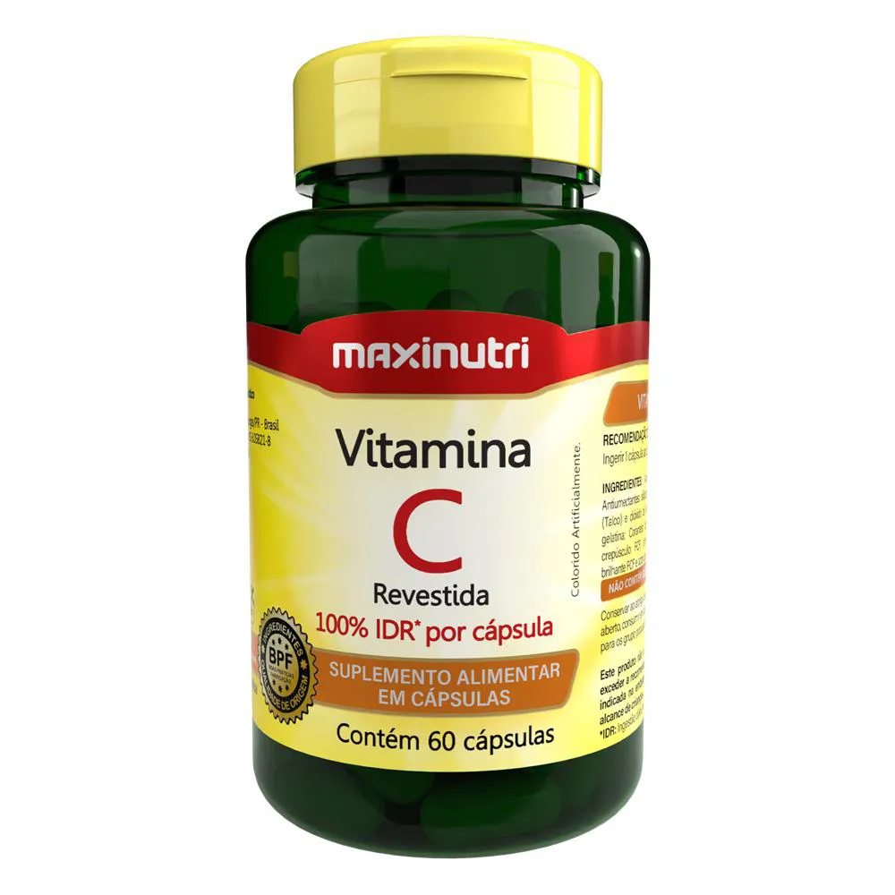 VITAMINAS C REVESTIDA 100% IDR 60 CáPSULAS MAXINUTRI