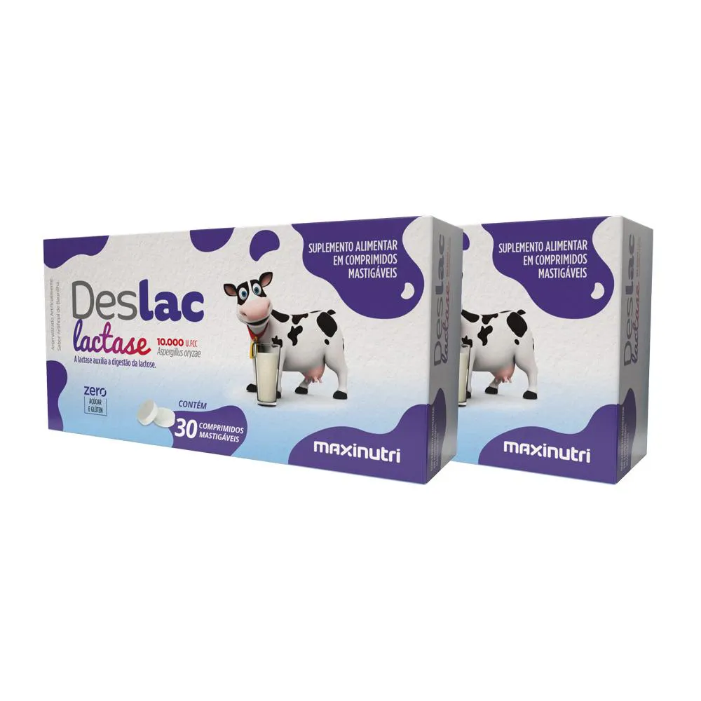 KIT 2 DESLAC MASTIGáVEL 30 CáPSULAS MAXINUTRI