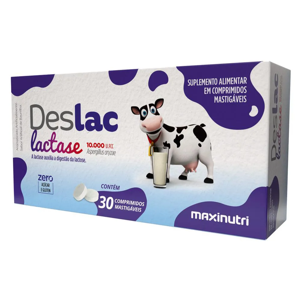 DESLAC MASTIGáVEL 30 CáPSULAS MAXINUTRI