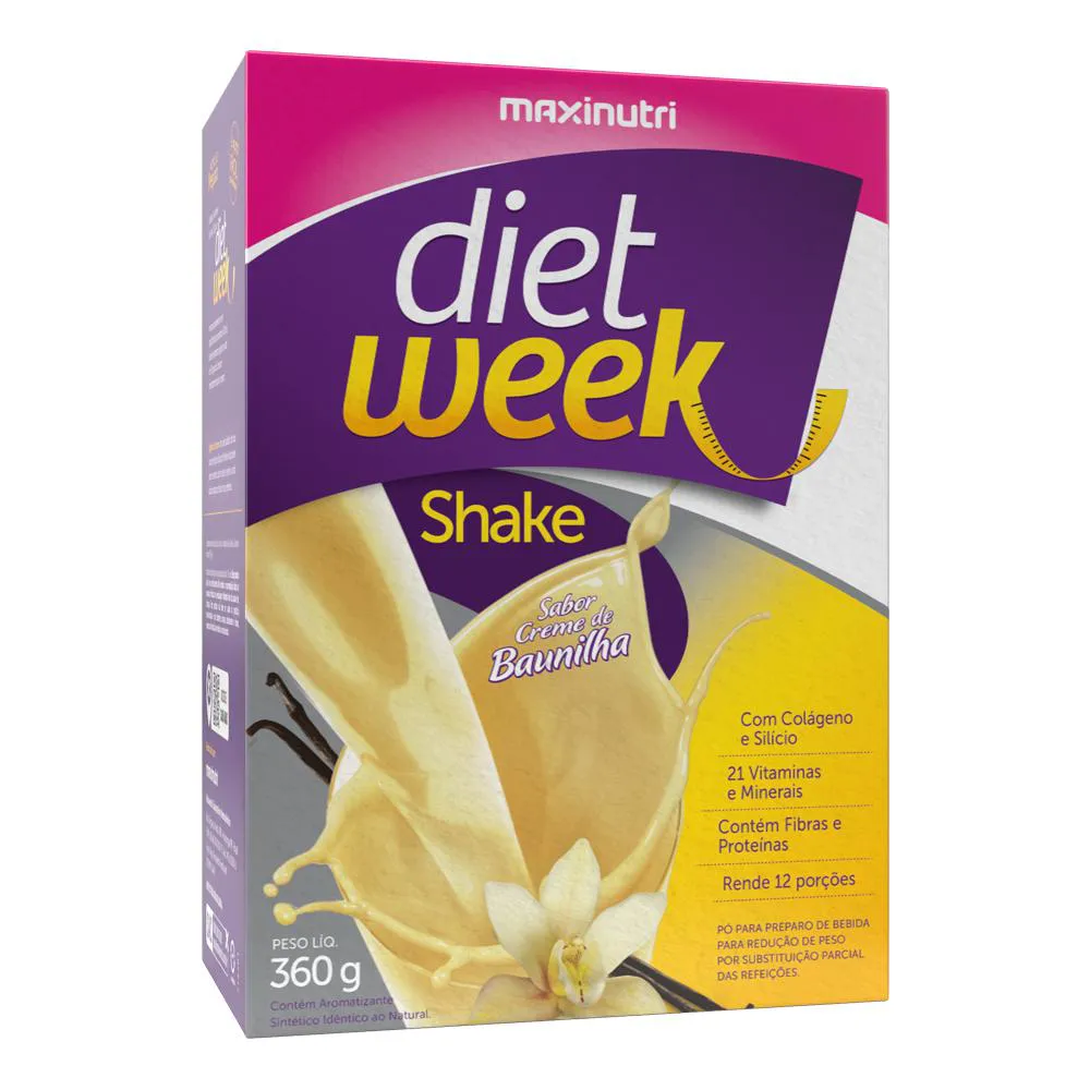 DIET WEEK SHAKE SABOR BAUNILHA 360G MAXINUTRI