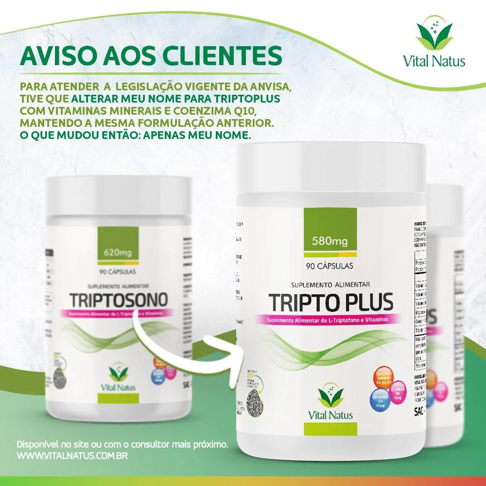TRIPTOSONO C/ VITAMINAS MINERAIS E COENZIMA 620MG C/ 90 CÁPSULAS