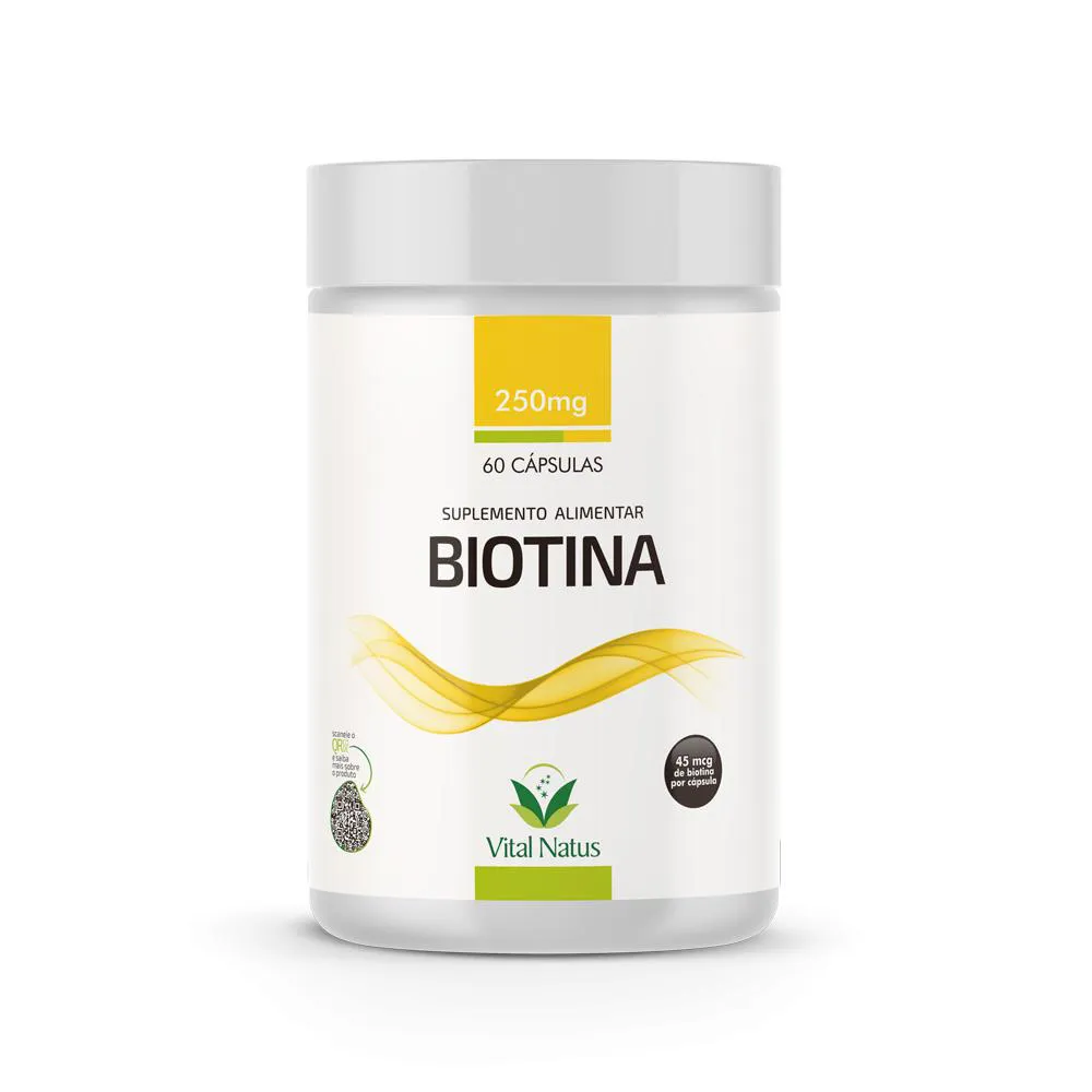 BIOTINA 250MG C/ 60 CAPSULAS