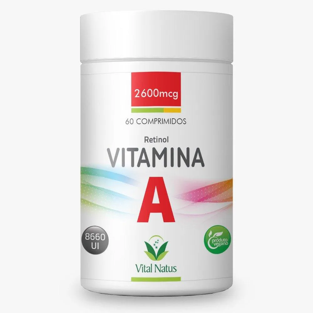 VITAMINA A 2600MCG C/ 60 COMPRIMIDOS - 8660 UI