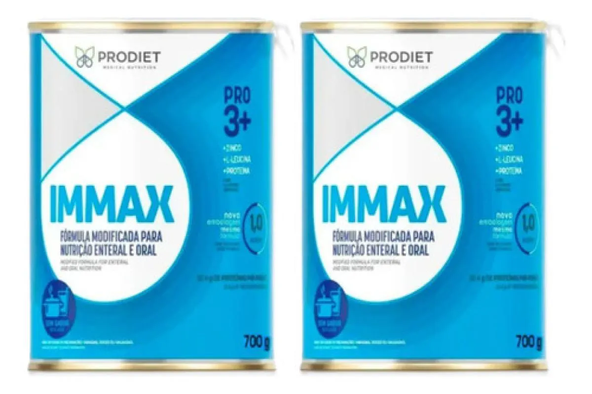 KIT 2 UN IMMAX 700G PRO 3+ PRODIET DIETA ENTERAL SEM SABOR