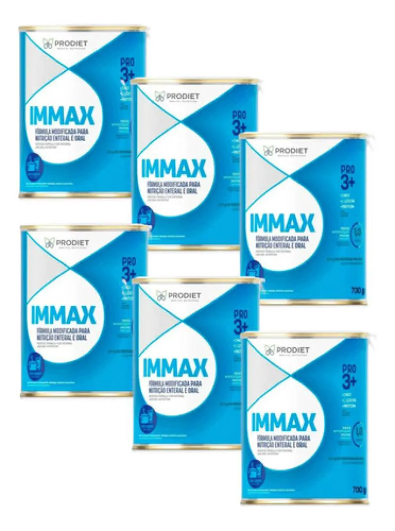 KIT 6 UN IMMAX 700G PRO 3+ PRODIET DIETA ENTERAL SEM SABOR