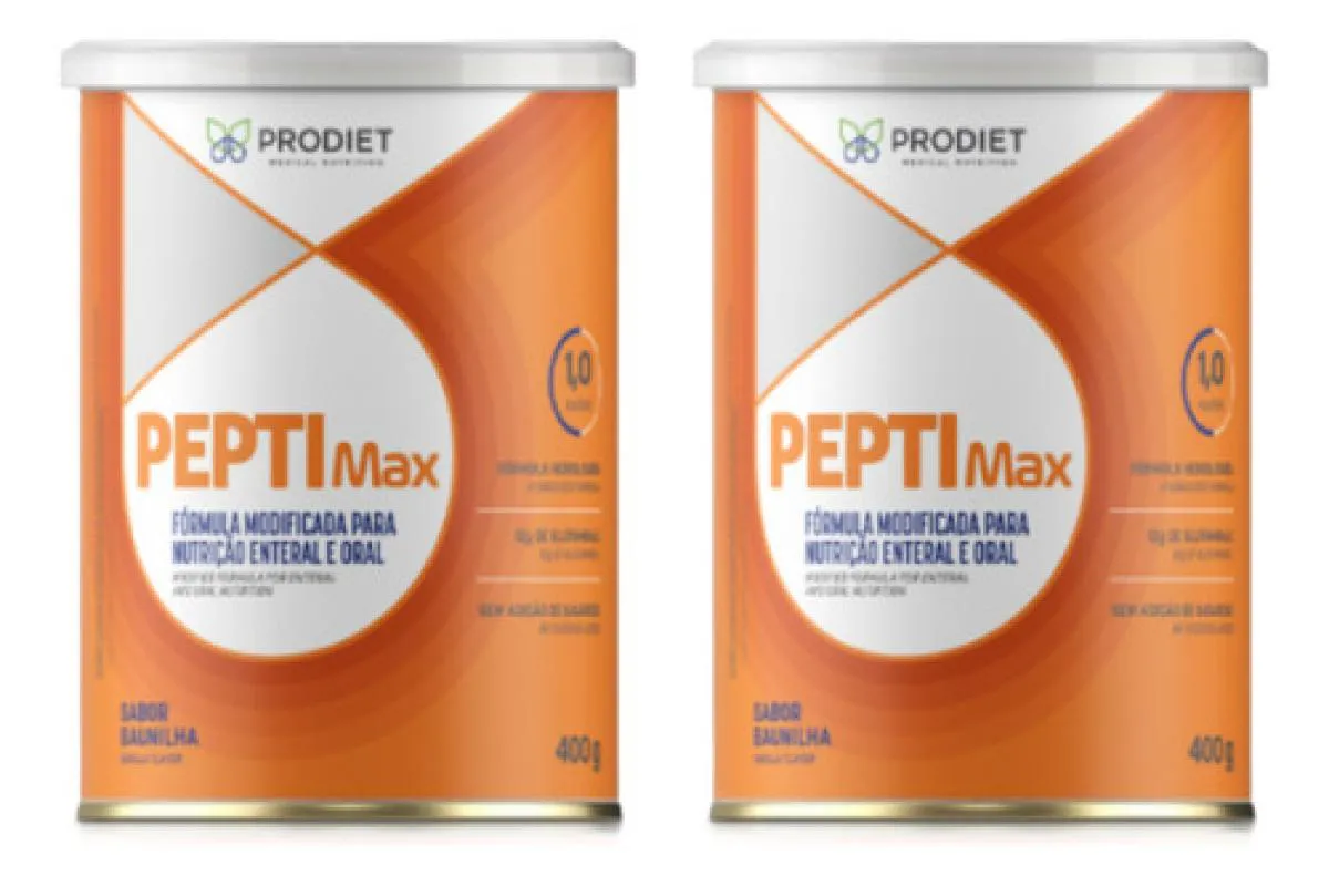 KIT 2UN PEPTIMAX 1.0 KCAL/ML 400G GLUTAMINA BAUNILHA PRODIET