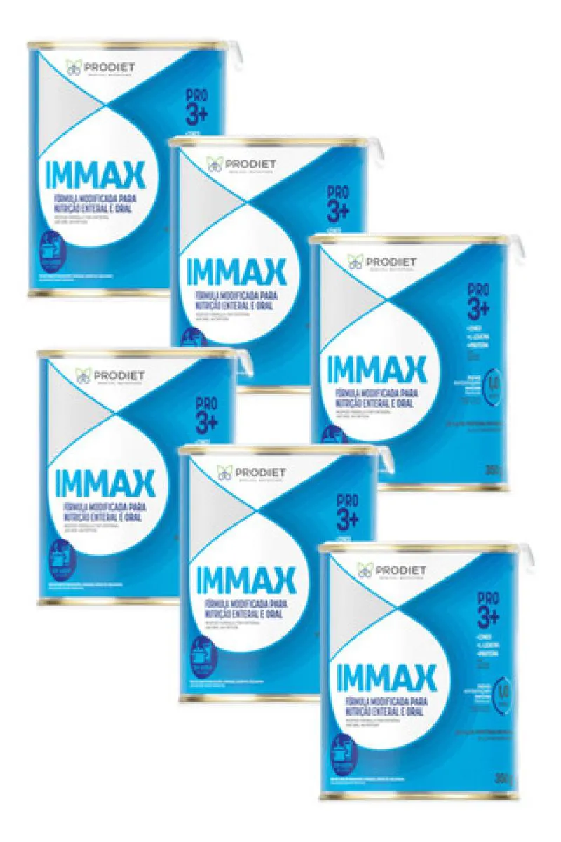 IMMAX 350G PRO 3+ PRODIET SEM SABOR KIT COM 6 LATAS DE 350G