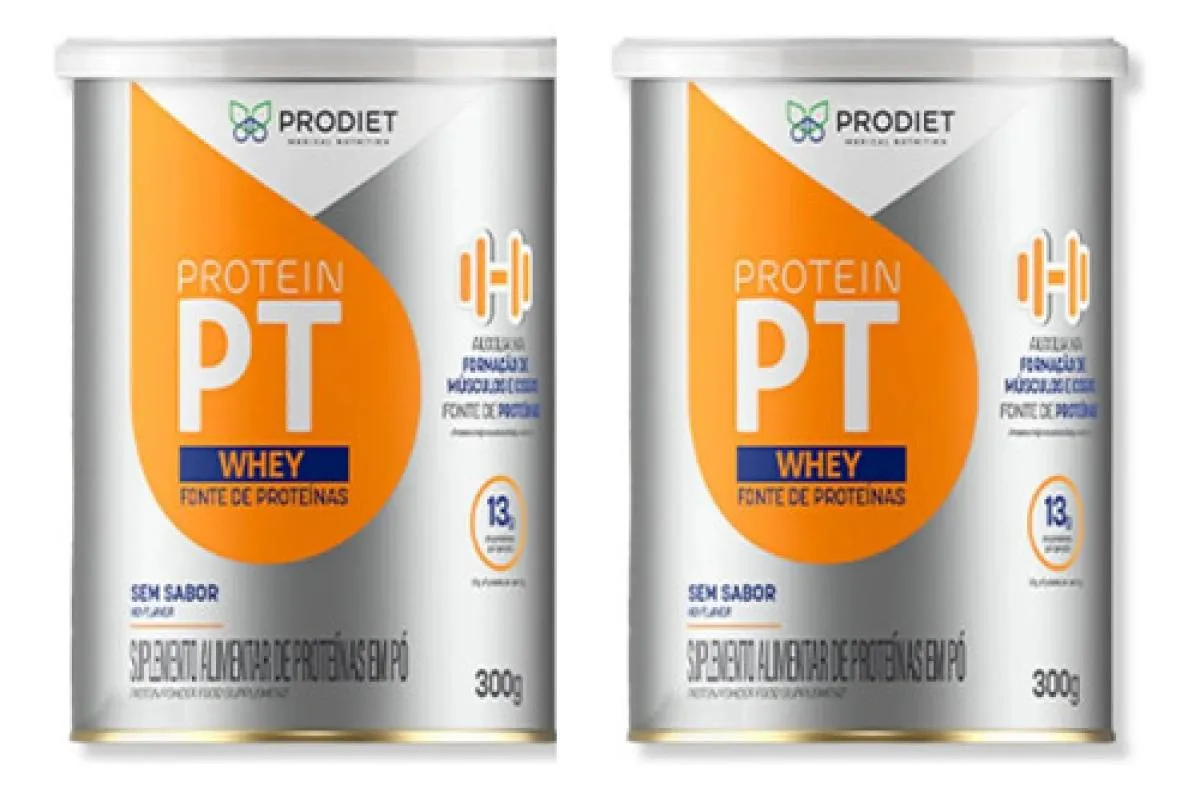 KIT 2 PROTEIN PT WHEY - 300G - PRODIET SABOR SEM SABOR
