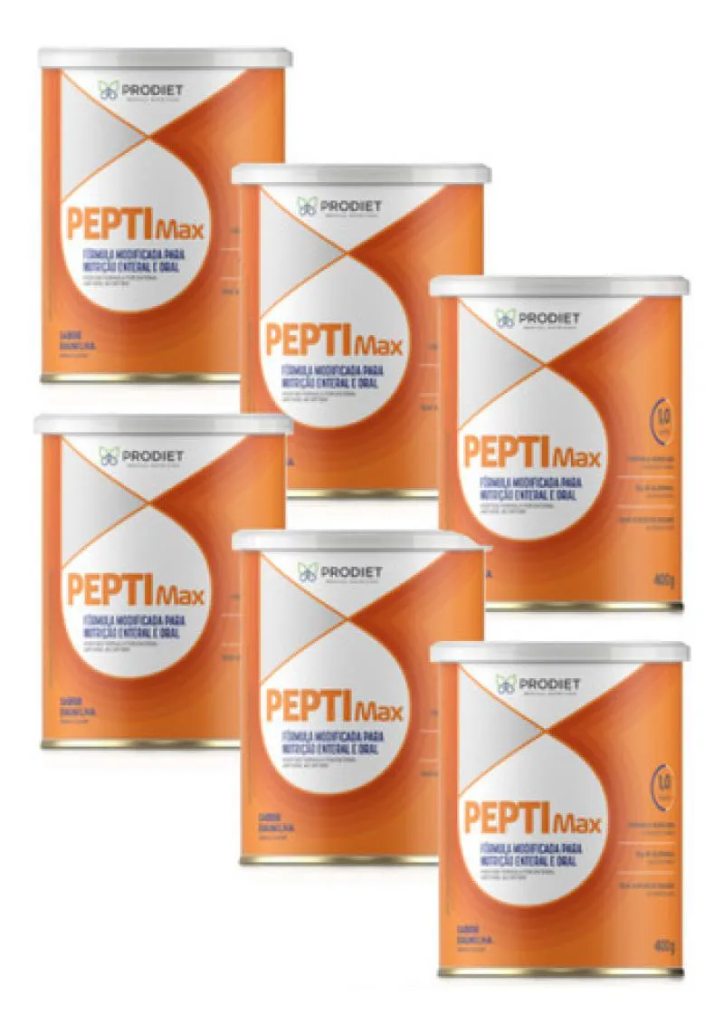 KIT 6UN PEPTIMAX 1.0 KCAL/ML 400G GLUTAMINA BAUNILHA PRODIET