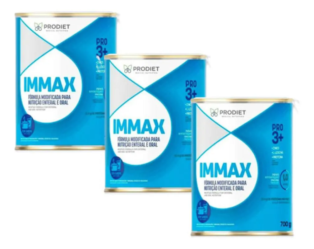 KIT 3 UN IMMAX 700G PRO 3+ PRODIET DIETA ENTERAL SEM SABOR