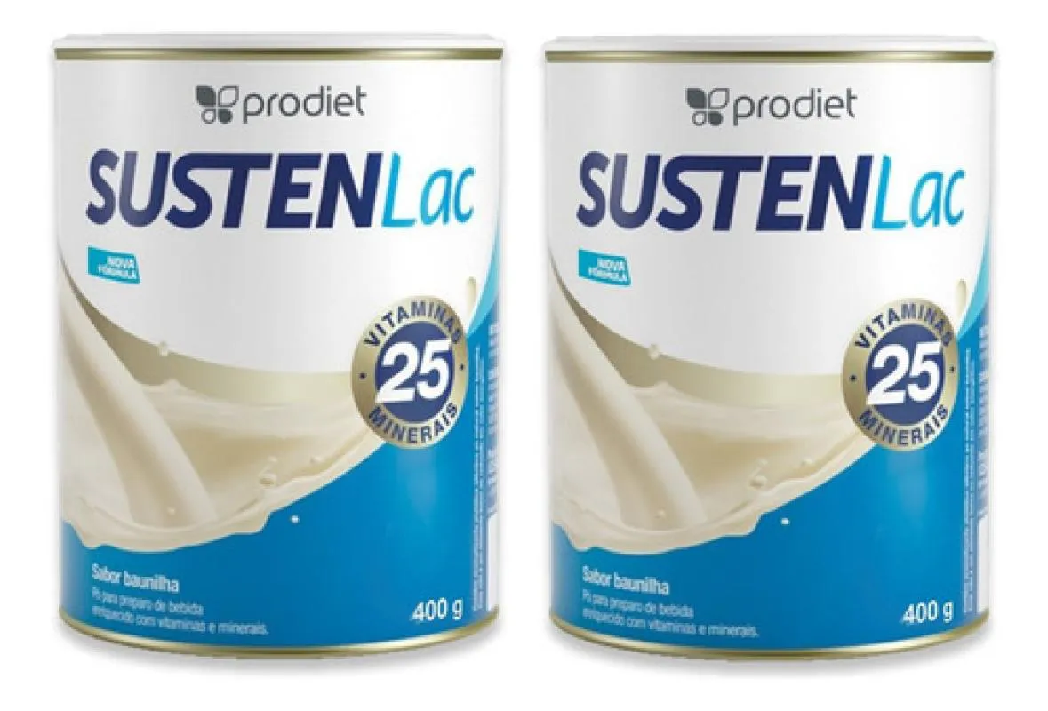 KIT 2UN SUSTENLAC 400G SABOR BAUNILHA COMPLEMENTO PRODIET
