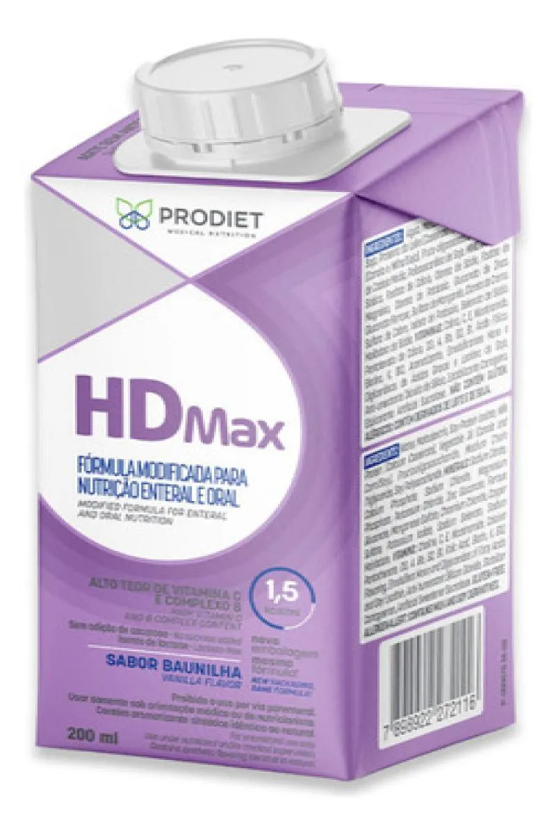 KIT 12 UN HDMAX 200ML DIETA ENTERAL SABOR BAUNILHA PRODIET Roxo