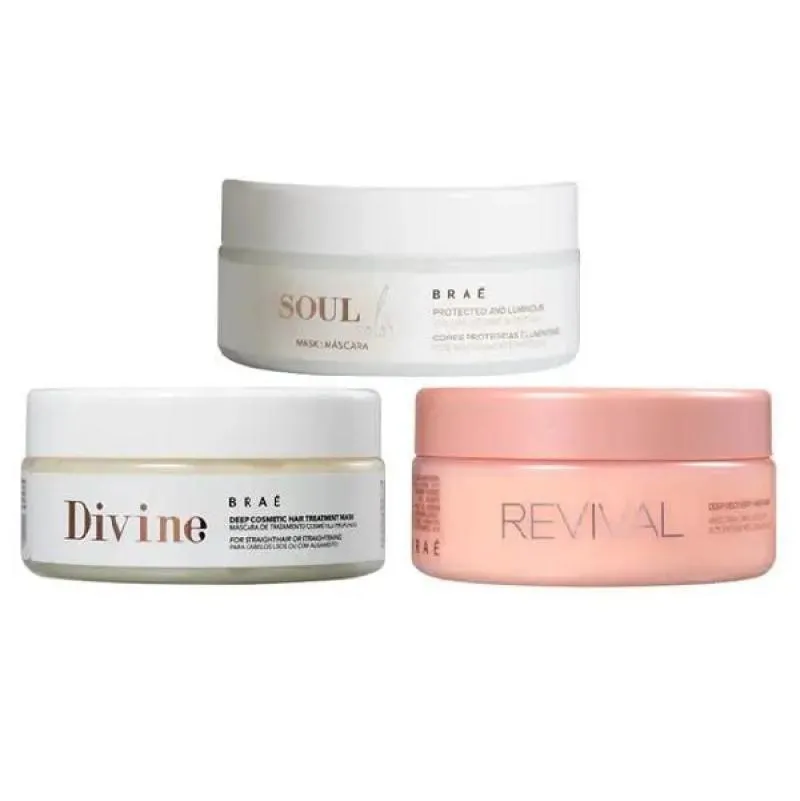 TRIO DE MáSCARAS  BRAé CRONOGRAMA CAPILAR 200ML
