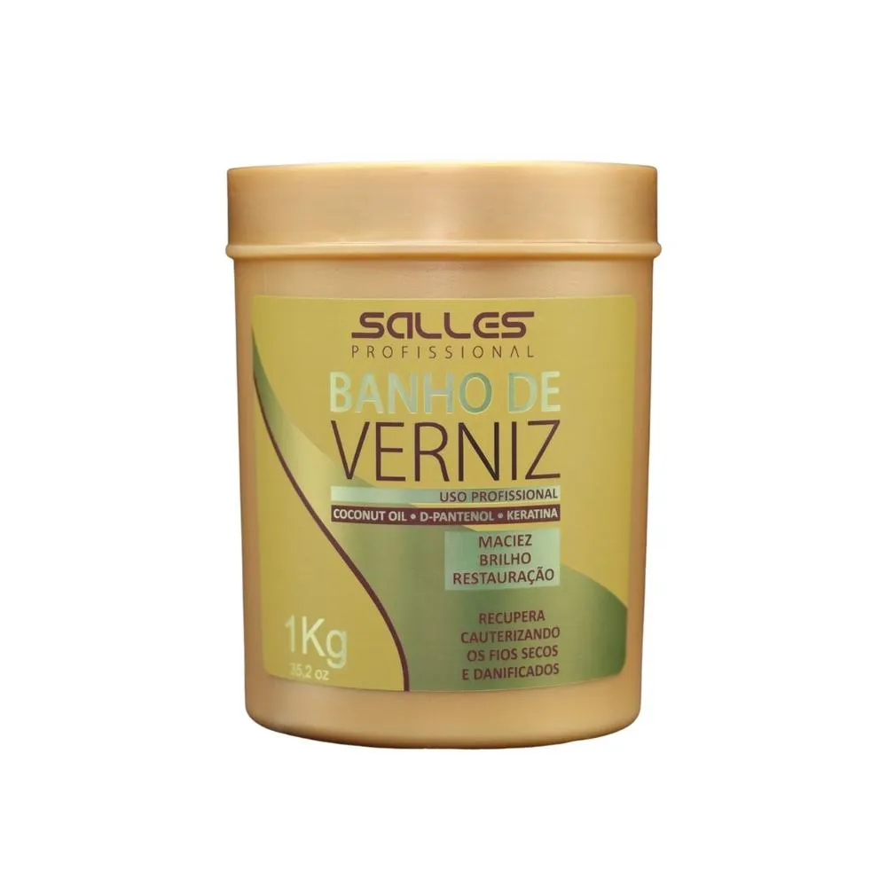 MáSCARA BANHO DE VERNIZ SALLES PROFISSIONAL 1KG U Unica