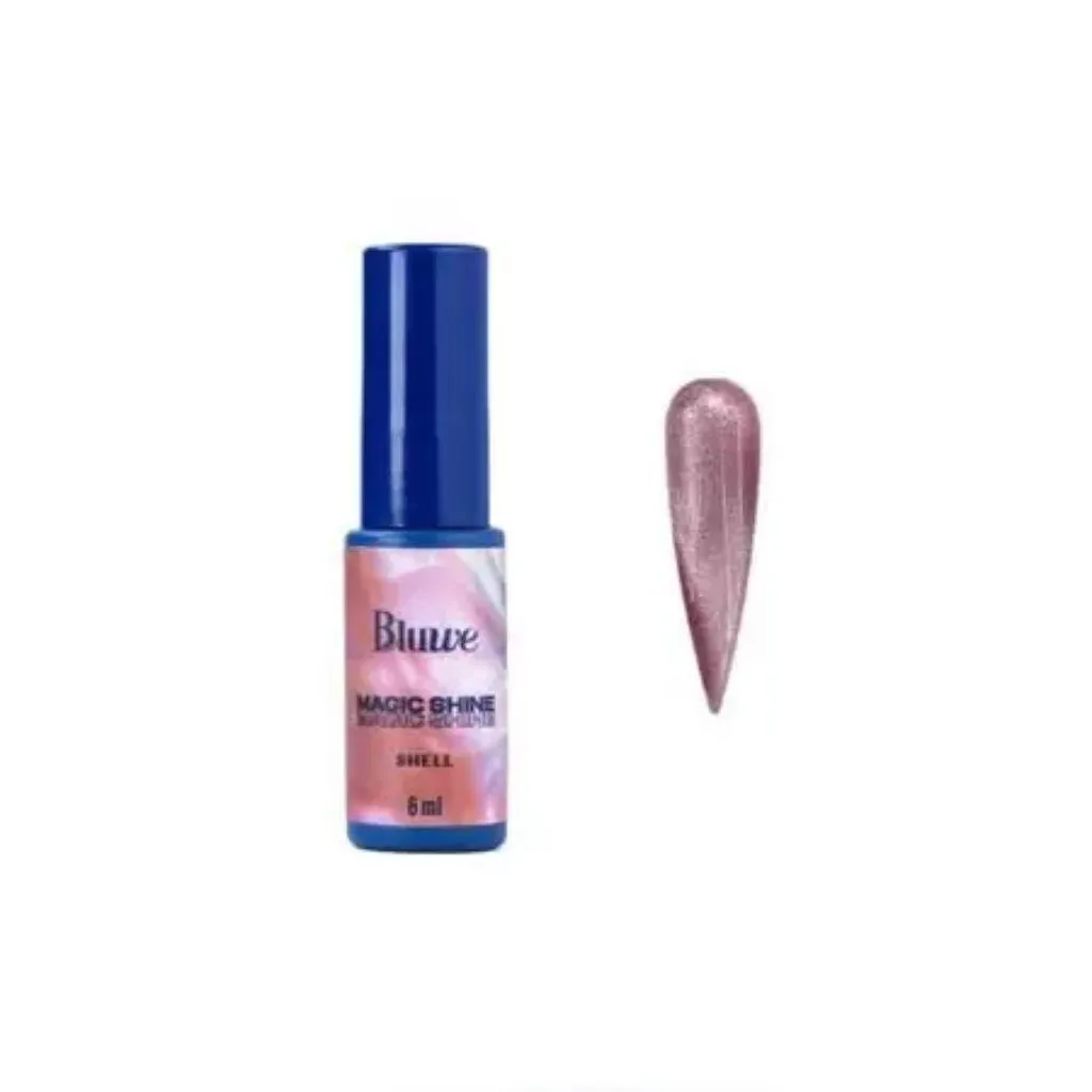 ESMALTE EM GEL MAGNéTICO UNHAS MAGIC SHINE SHELL 6ML - BLUWE