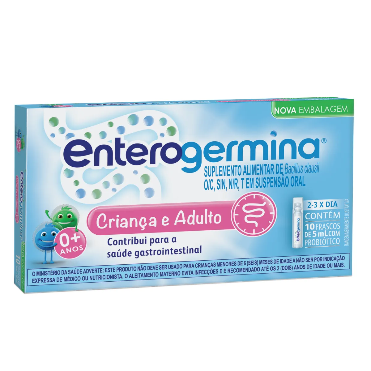 Probiótico Enterogermina 10 frascos de 5ml