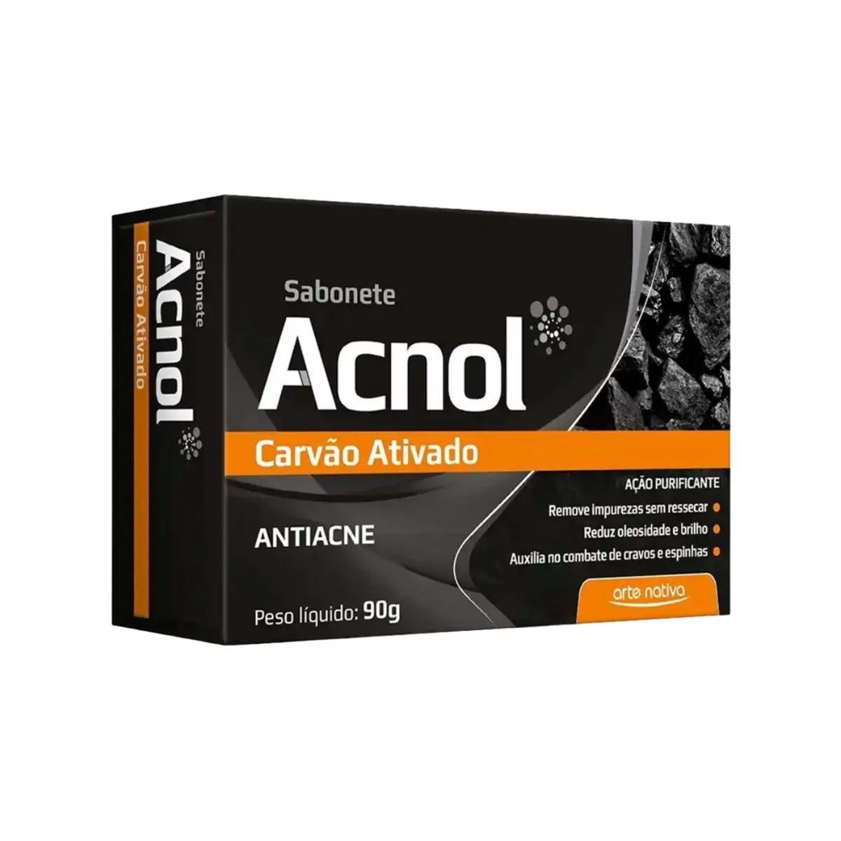 SABONETE ANTIACNE CARVãO ATIVADO ACNOL - ARTE NATIVA