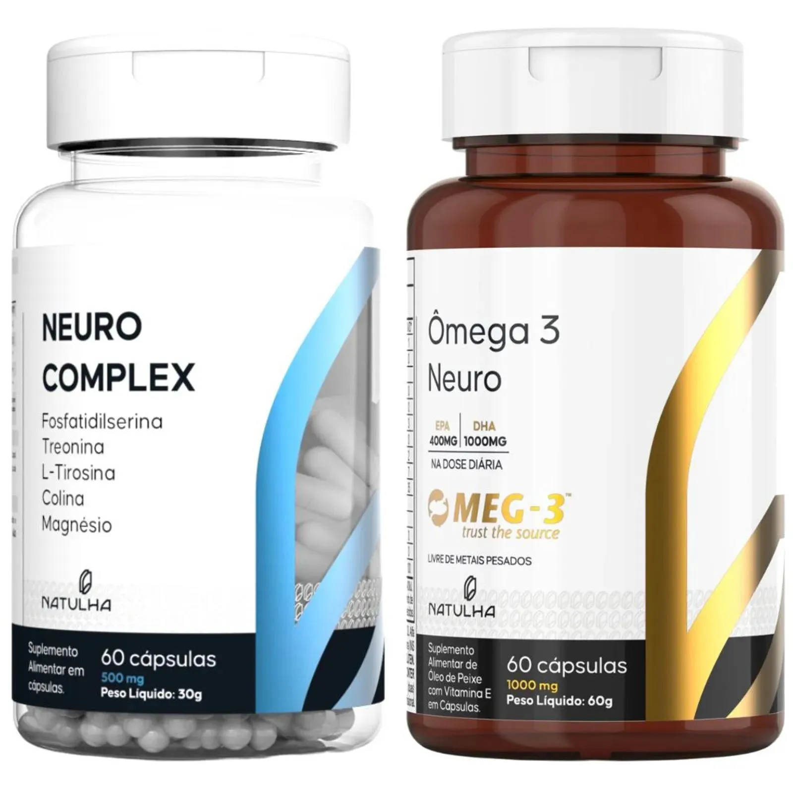Kit NeuroComplex + Ômega 3 Neuro 60 Cápsulas - Natulha