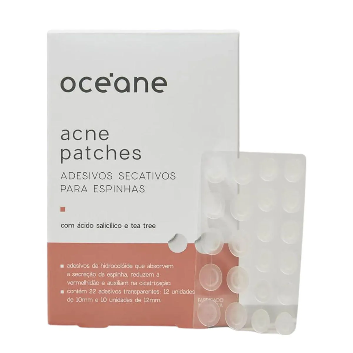 ADESIVOS SECATIVOS PARA ESPINHAS OCéANE ACNE PATCHES 22UN