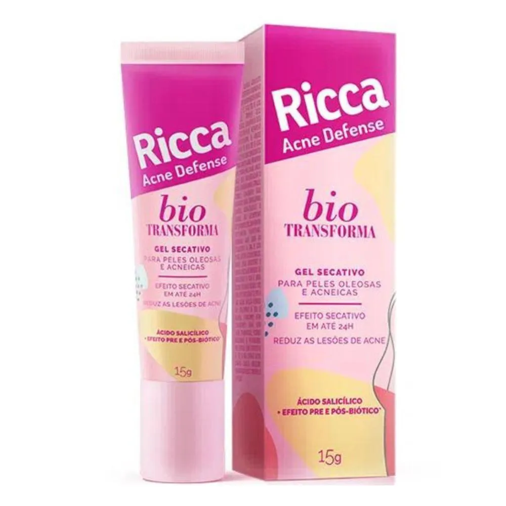 GEL SECATIVO PARA ACNE RICCA BELLIZ BIO TRANSFORMA ACNE DEFENSE 15G