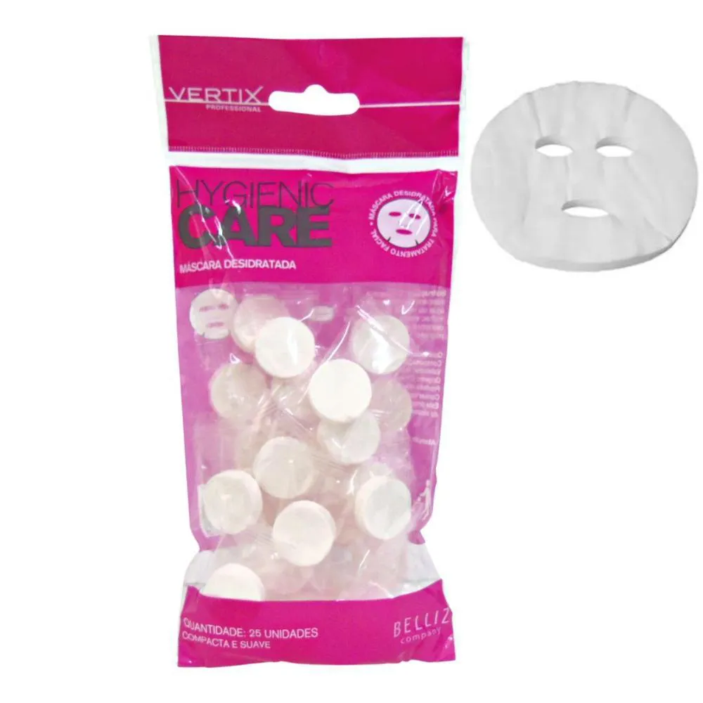 MáSCARA FACIAL DESIDRATADA VERTIX HYGIENIC CARE C/25 UNI