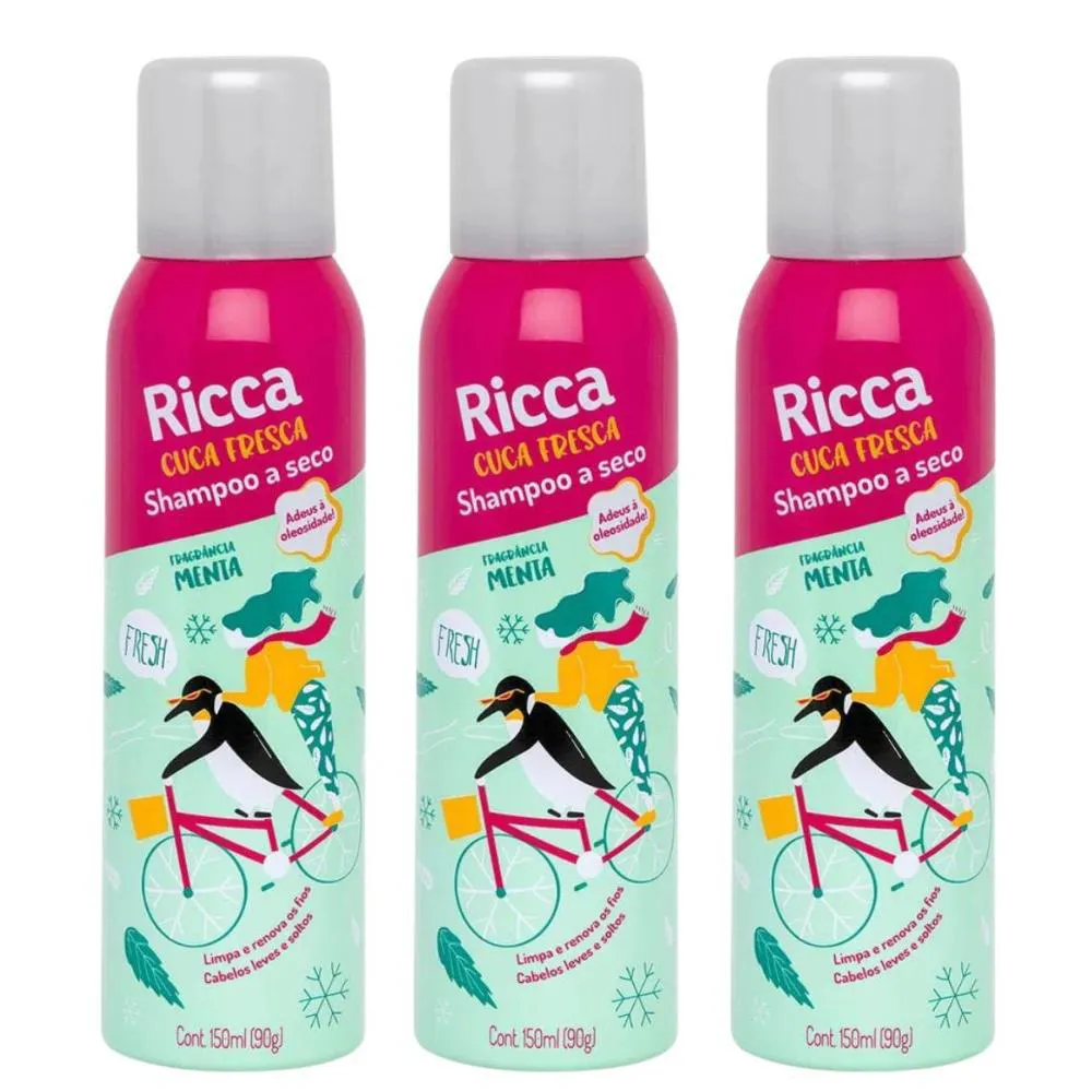 SHAMPOO A SECO BELLIZ RICCA MENTA C/3 150ML