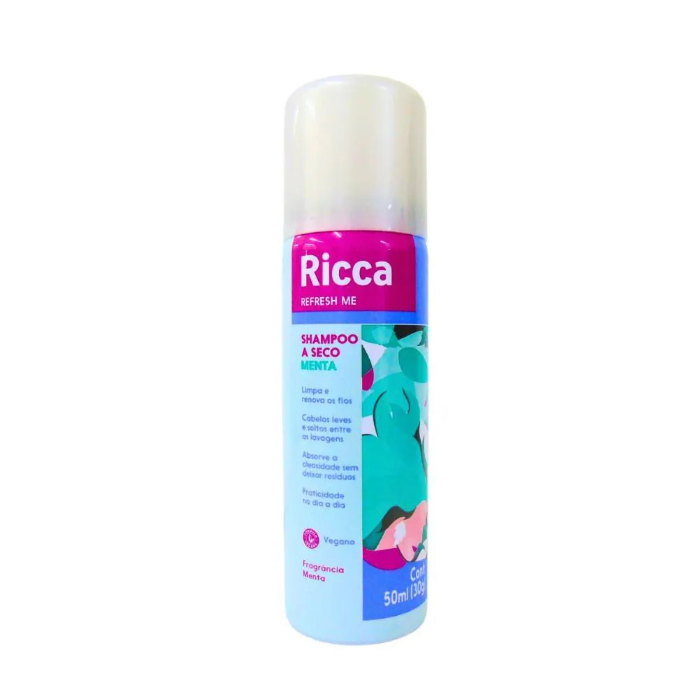 SHAMPOO A SECO RICCA REFRESH ME MENTA 50ML