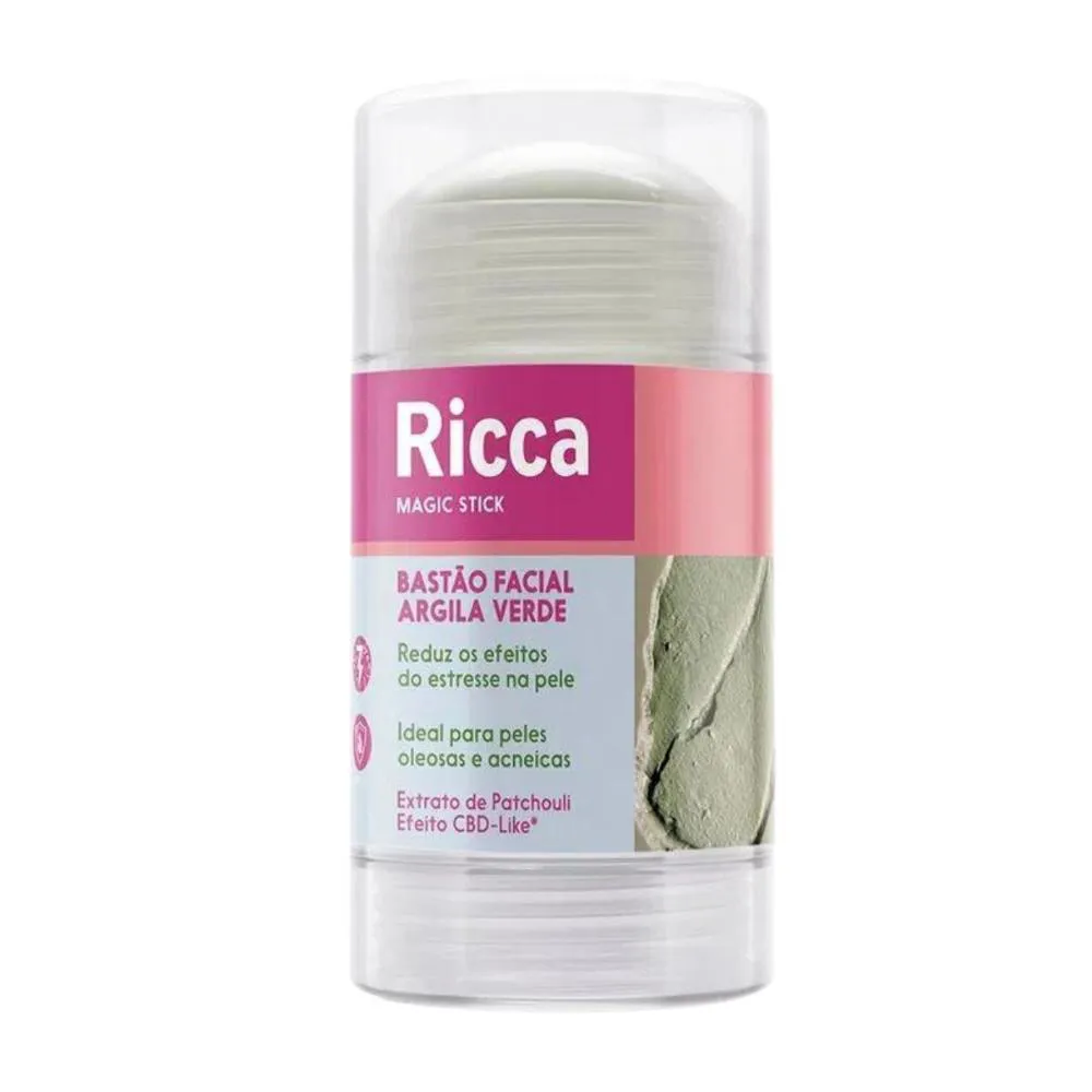 BASTãO FACIAL RICCA ARGILA VERDE 30G CóD.3805