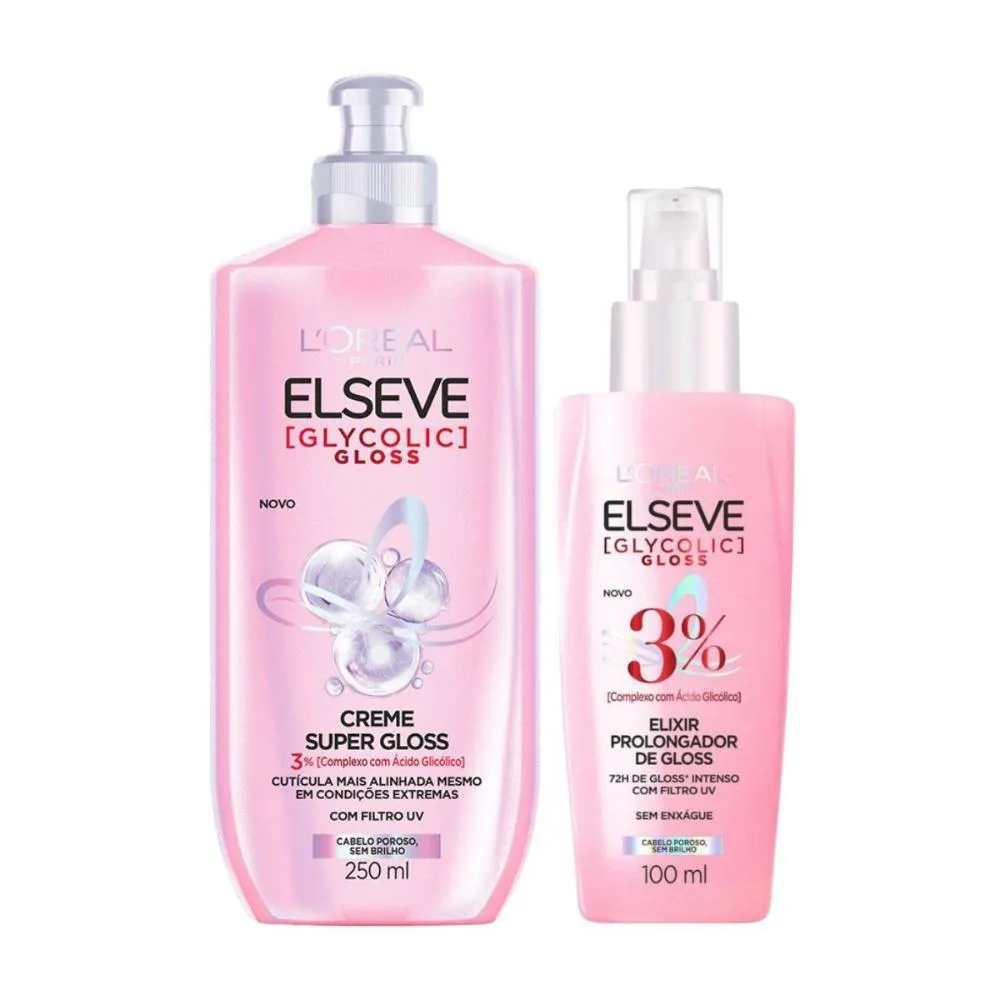 CREME SUPER GLOSS 250ML + SéRUM PROLONGADOR DE GLOSS ELIXIR 100ML