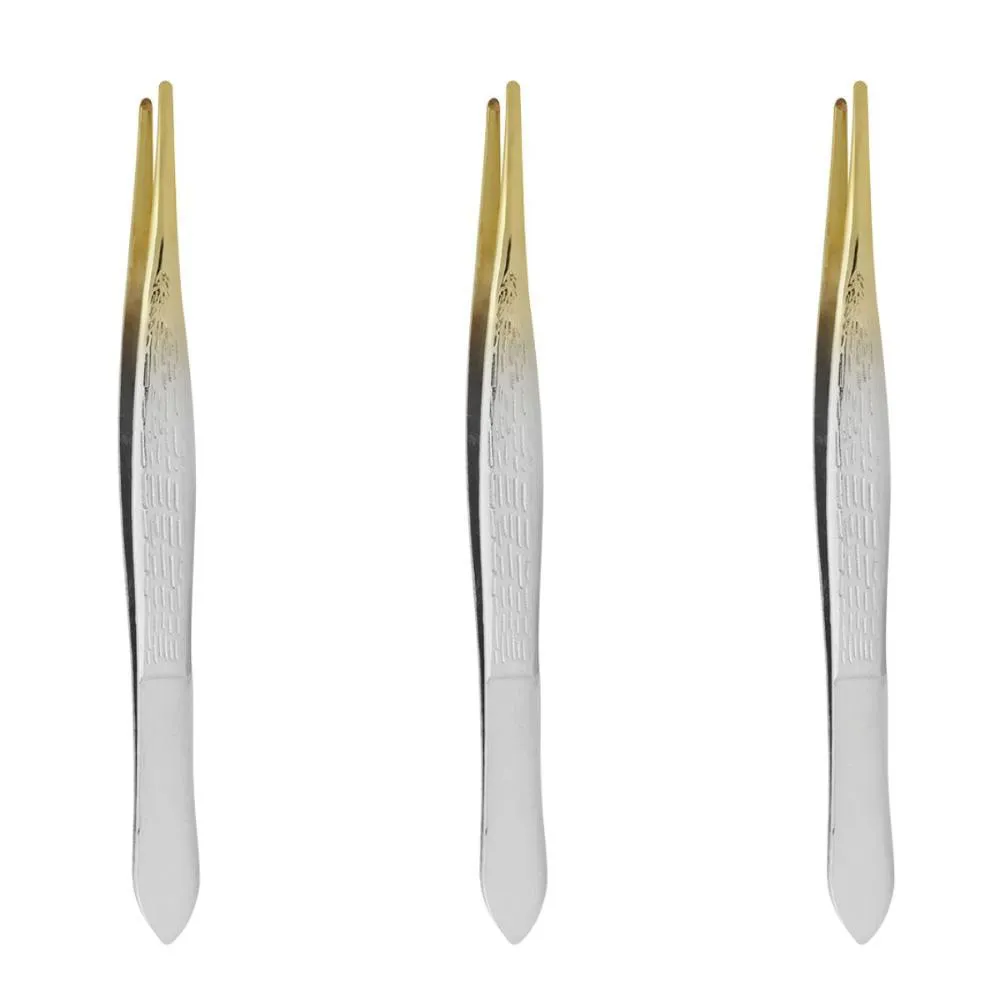 KIT PINçAS BELLIZ ENOX PONTA DOURADA FINA COD.701 C/3