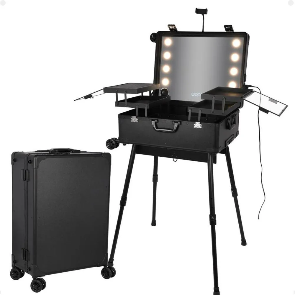MALETA CAMARIM INDICE TOKYO PRETA COM LED E BLUETOOTH LC6024