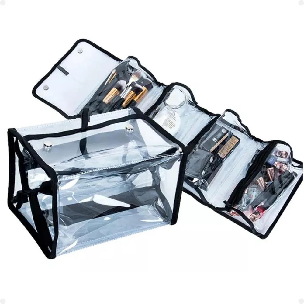 BOLSA DE MAQUIAGEM TRANSPARENTE INDICE TOKYO ROLL UP CóD 2737