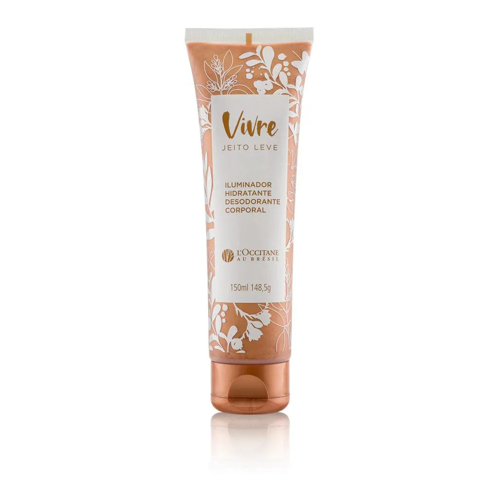 ILUMINADOR HIDRATANTE DESODORANTE CORPORAL JEITO LEVE LOCCITANE AU BRéSIL 150ML