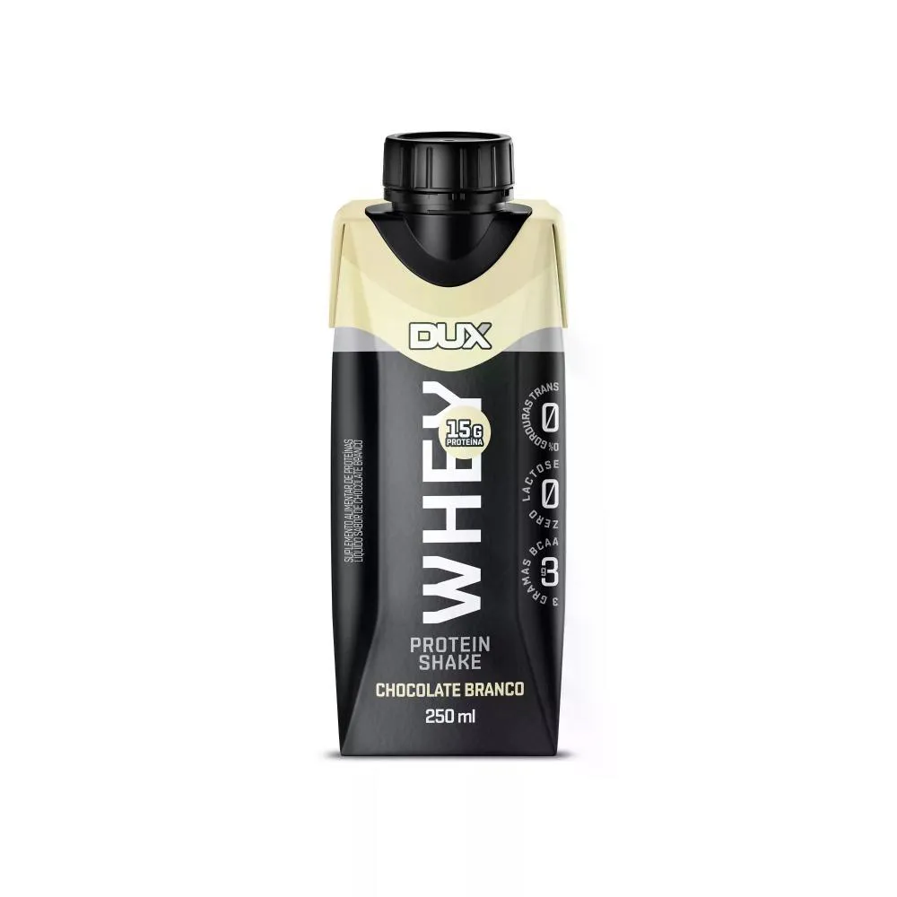 WHEY PROTEIN SHAKE DUX CHOCOLATE BRANCO 250ML